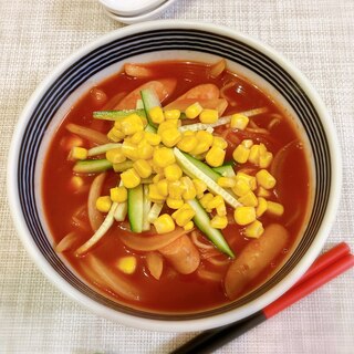 濃厚リコピン♡トマトジュースラーメン❣️